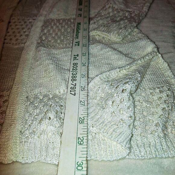 Love Ellie long white knit cardigan hoodie - Picture 6 of 8